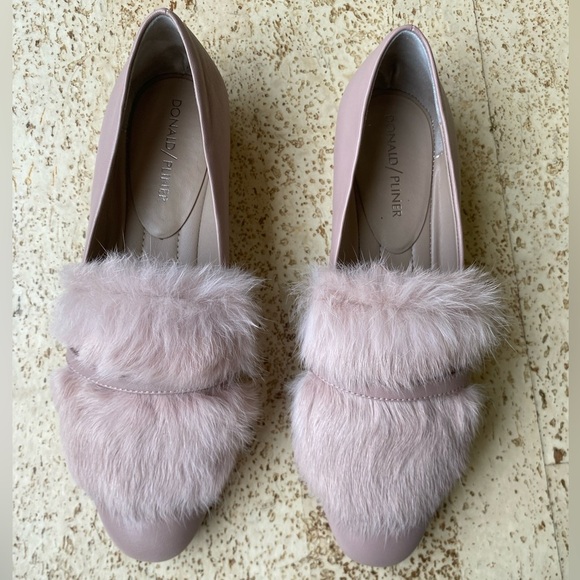 DONALD J. PLINER Lilian Leather Almond Toe Blush Pink Loafers Size 7.5 - Picture 8 of 9